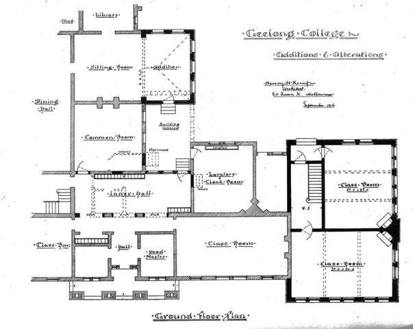 Plan Senior School Extension, 1916